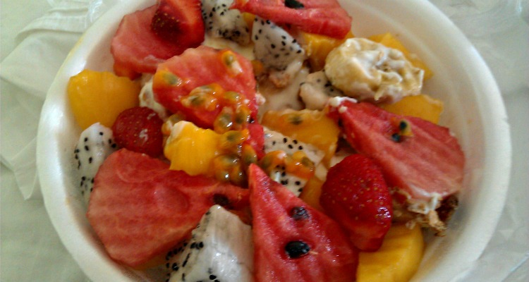 50 baht (£1) for this gigantic fruit, yoghurt and muesli mashup of deliciousness